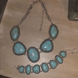 Matching necklace and bracelet